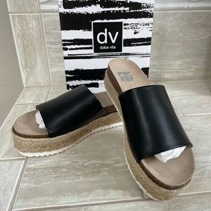 Dolce Vita Inga Espadrille Sandal size 7.5 black